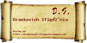 Draskovich Ifigénia névjegykártya
